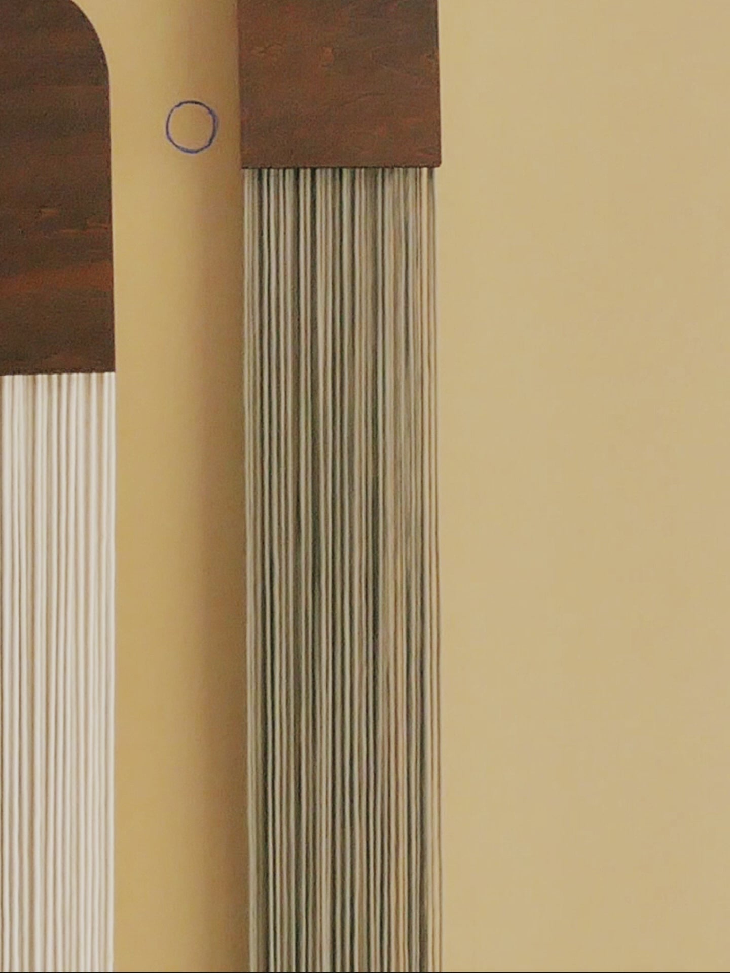 Stillness - Minimalist Tall Macrame Wall Hanging in Calm Neutrals V80