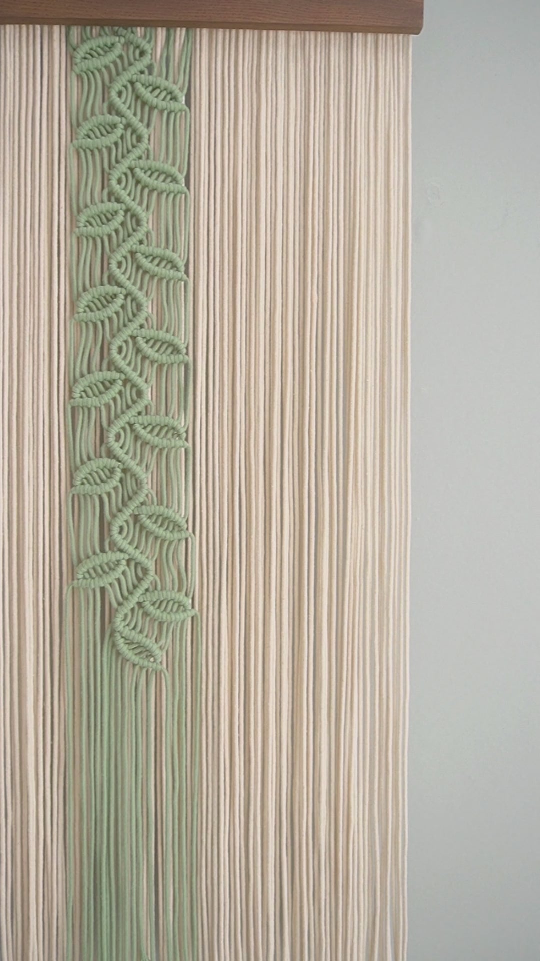 Leafline Wall Hanging – Macrame Leaf Vine Art for Boho Home V95