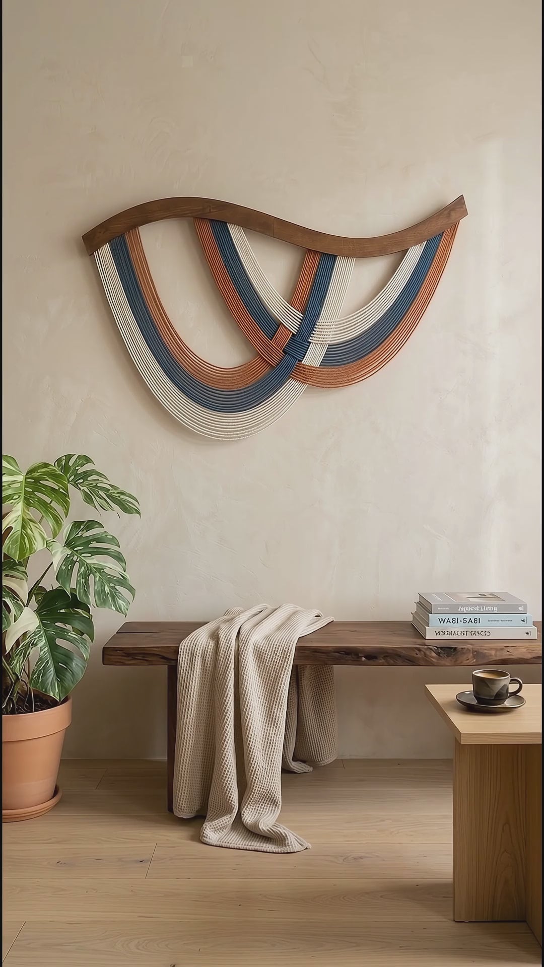 The Flow Wall Hanging Fiber for Home Decor and Macrame Wall Hanging Art V93
