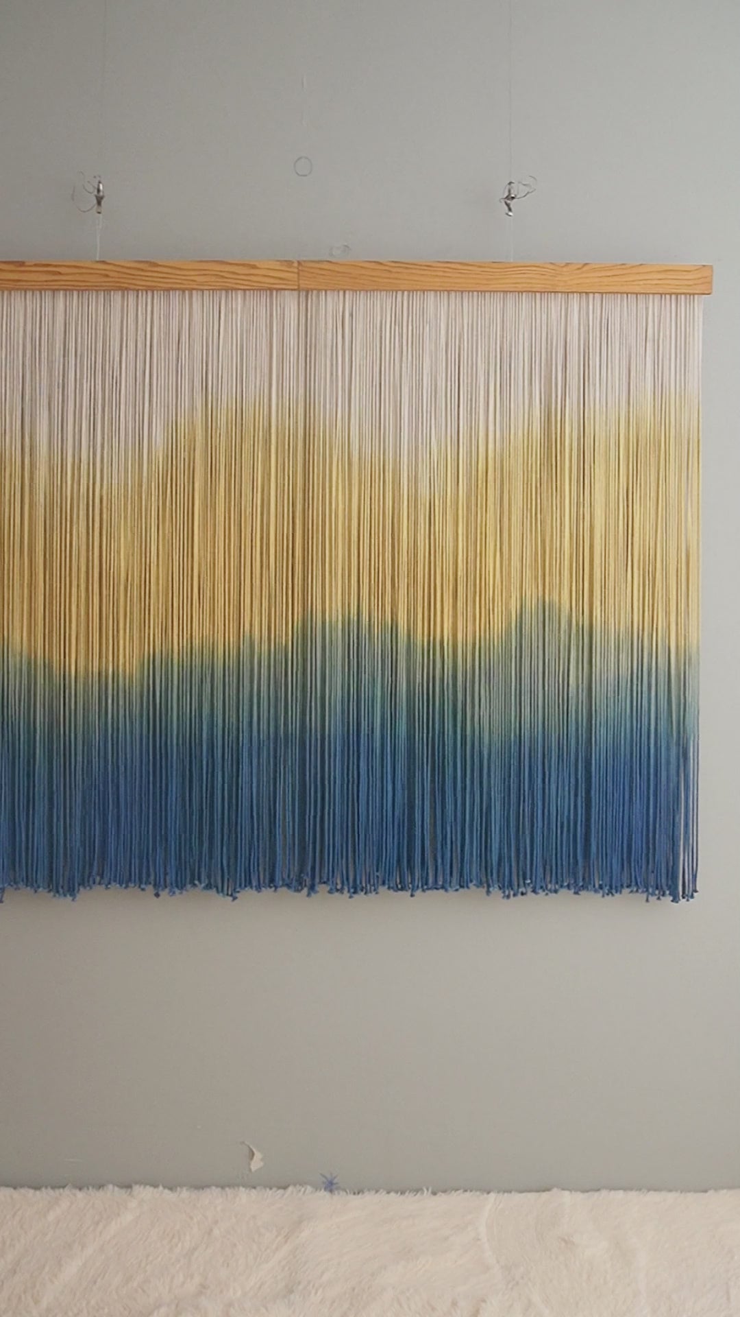 Ocean Sunet Macrame Wall Hanging – Wall Hanging Decor and Fiber Wall Art U25