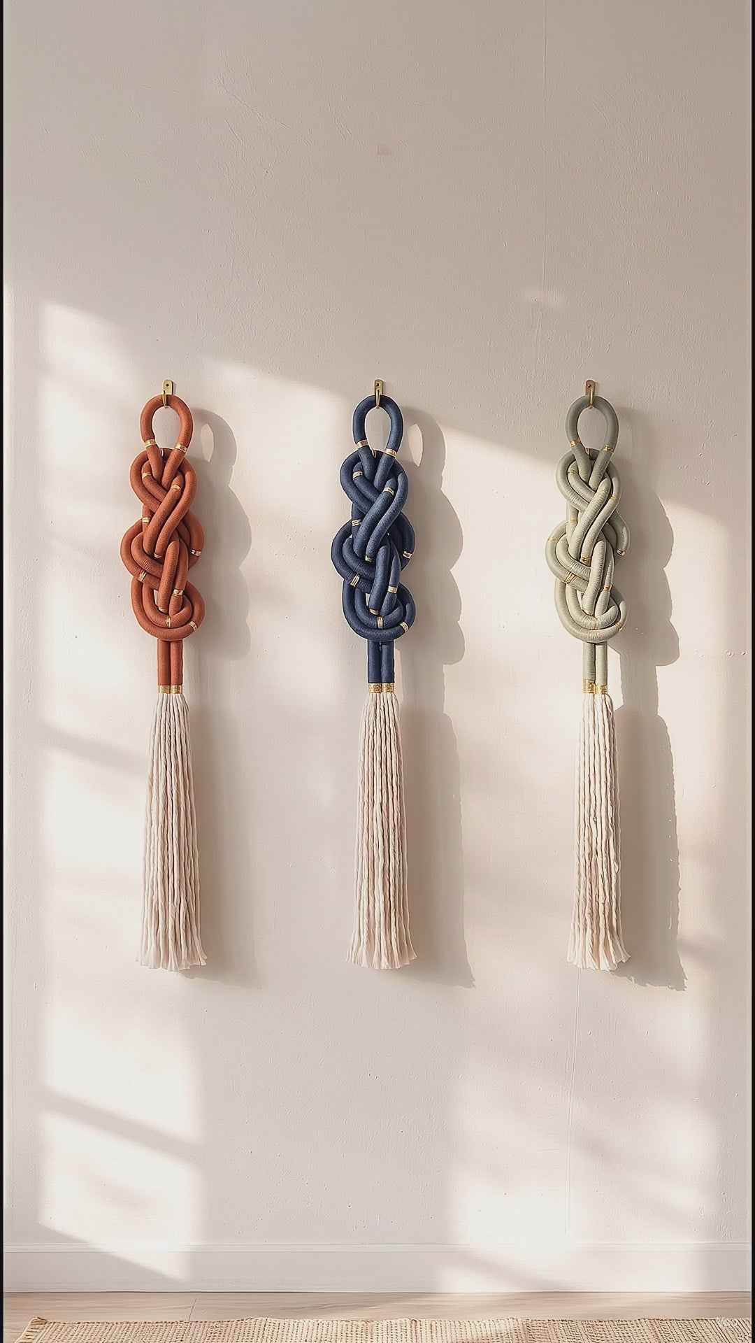 Macrame Entwine Wall Hanging Cotton for Boho Home Decor U52