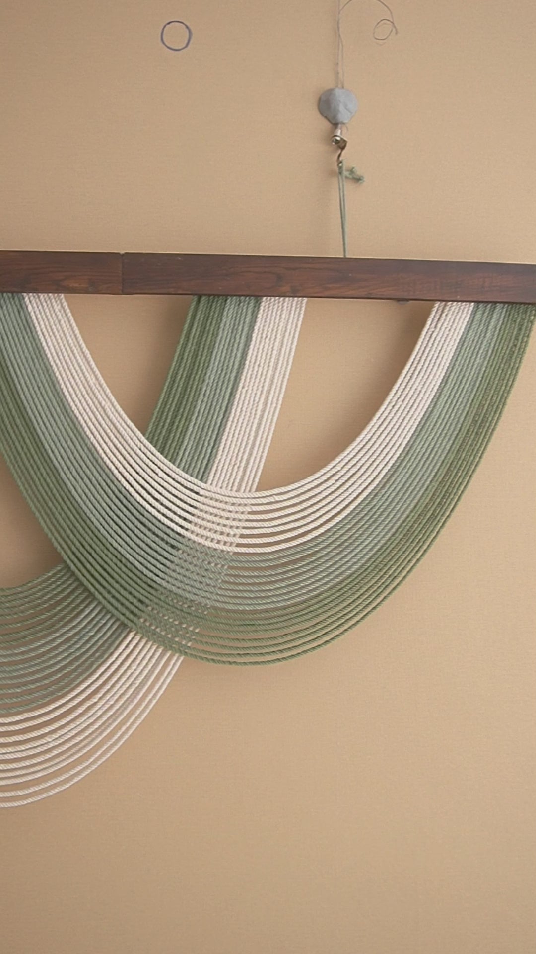 The Wave Macrame Jellyfish Wall Hanging - Green Boho Wall Art V89