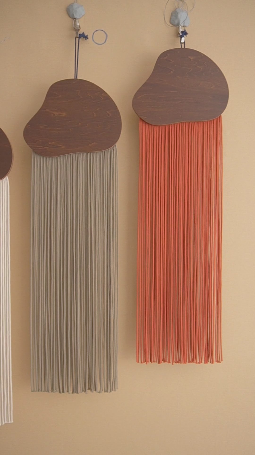 Cloudfall Wall Hanging – Cotton Macrame Fiber Art for Boho Decor V99