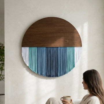 Lunar Memory Wall Hanging Art for Neutral Modern Interior Decor V07