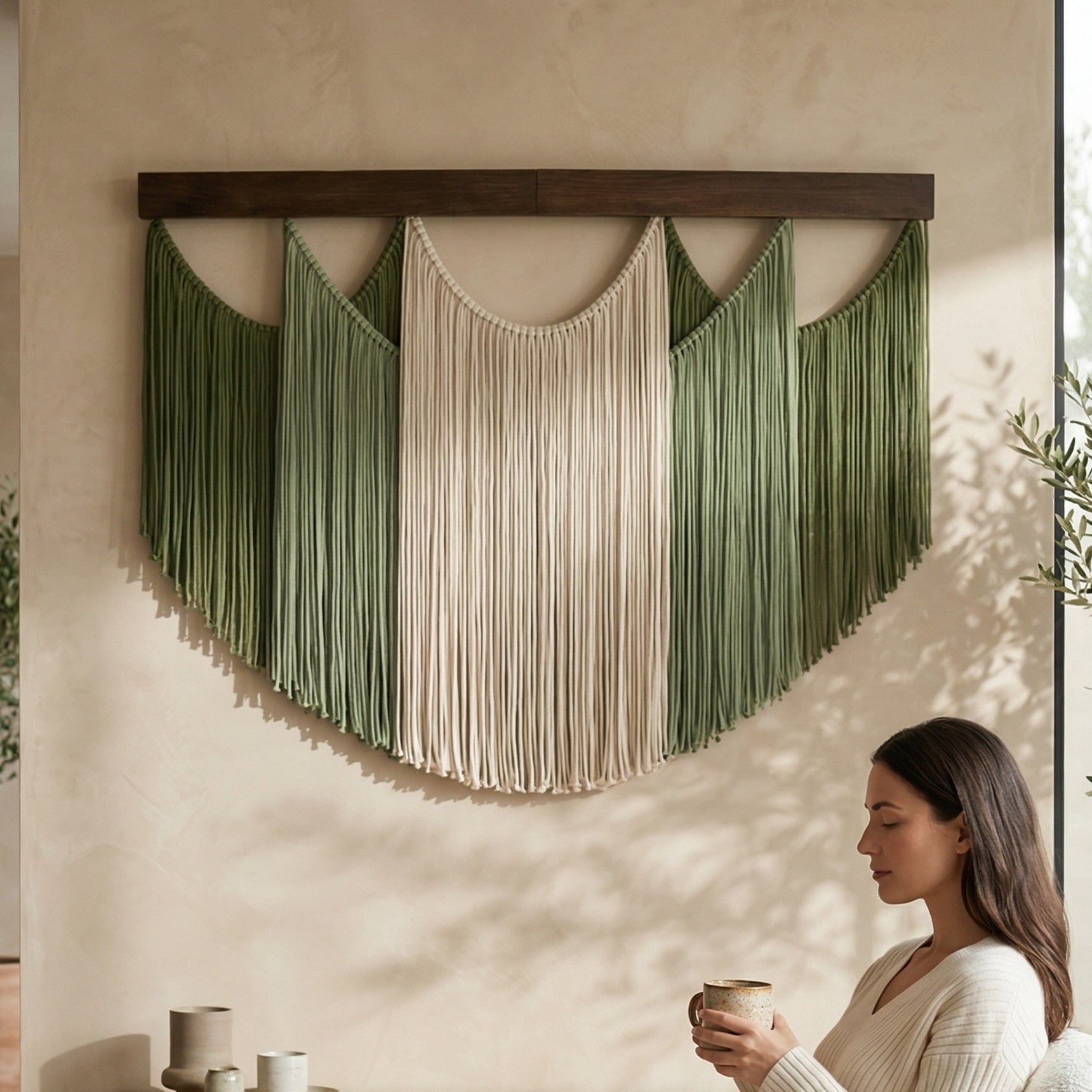 Soft Layers Wall Hanging Modern Wall Decoration for Cozy Decor V29