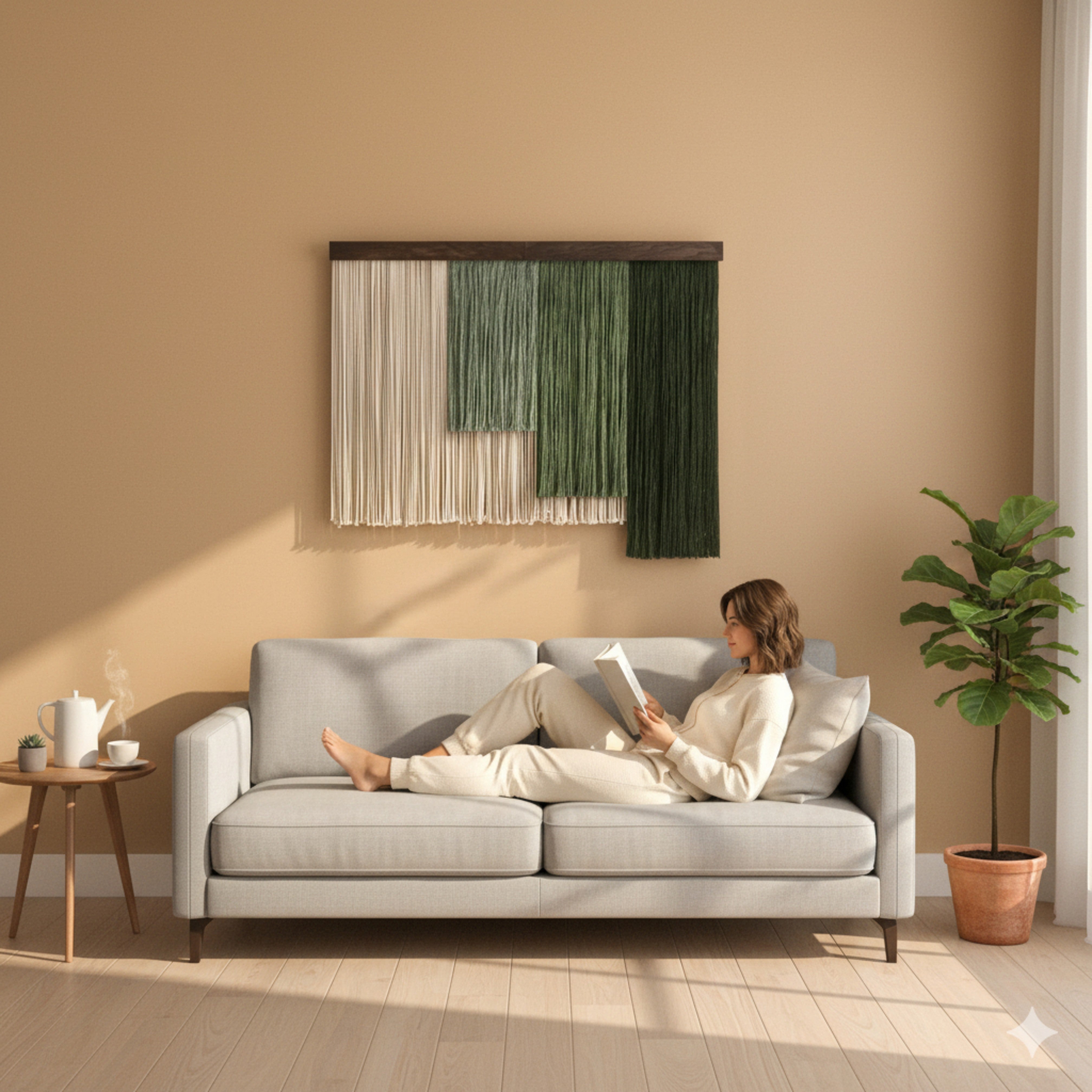 Shades of Zen Wall Hanging – Large Cotton Macrame Boho Decor V97